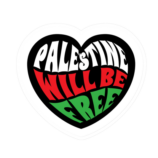 Palestine Will Be Free Heart Sticker