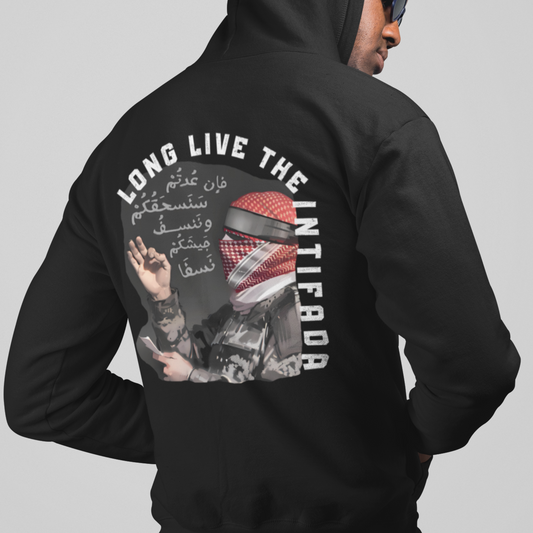 Long Live the Intifada with Arabic Text Odeida Hoodie