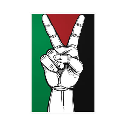 Peace Sign with Palestine Flag Sticker