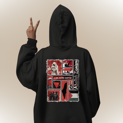 Glory to the Martyrs Red Collage Hoodie