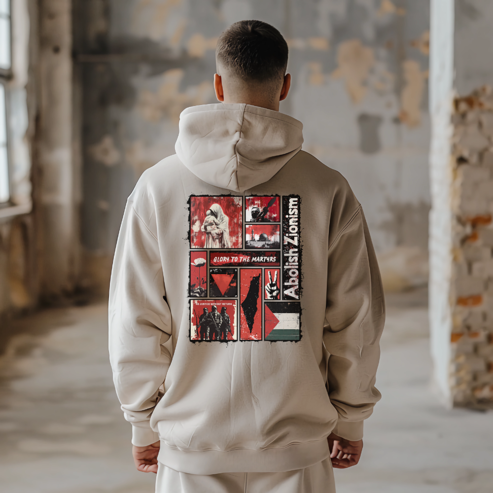 Glory to the Martyrs Red Collage Hoodie