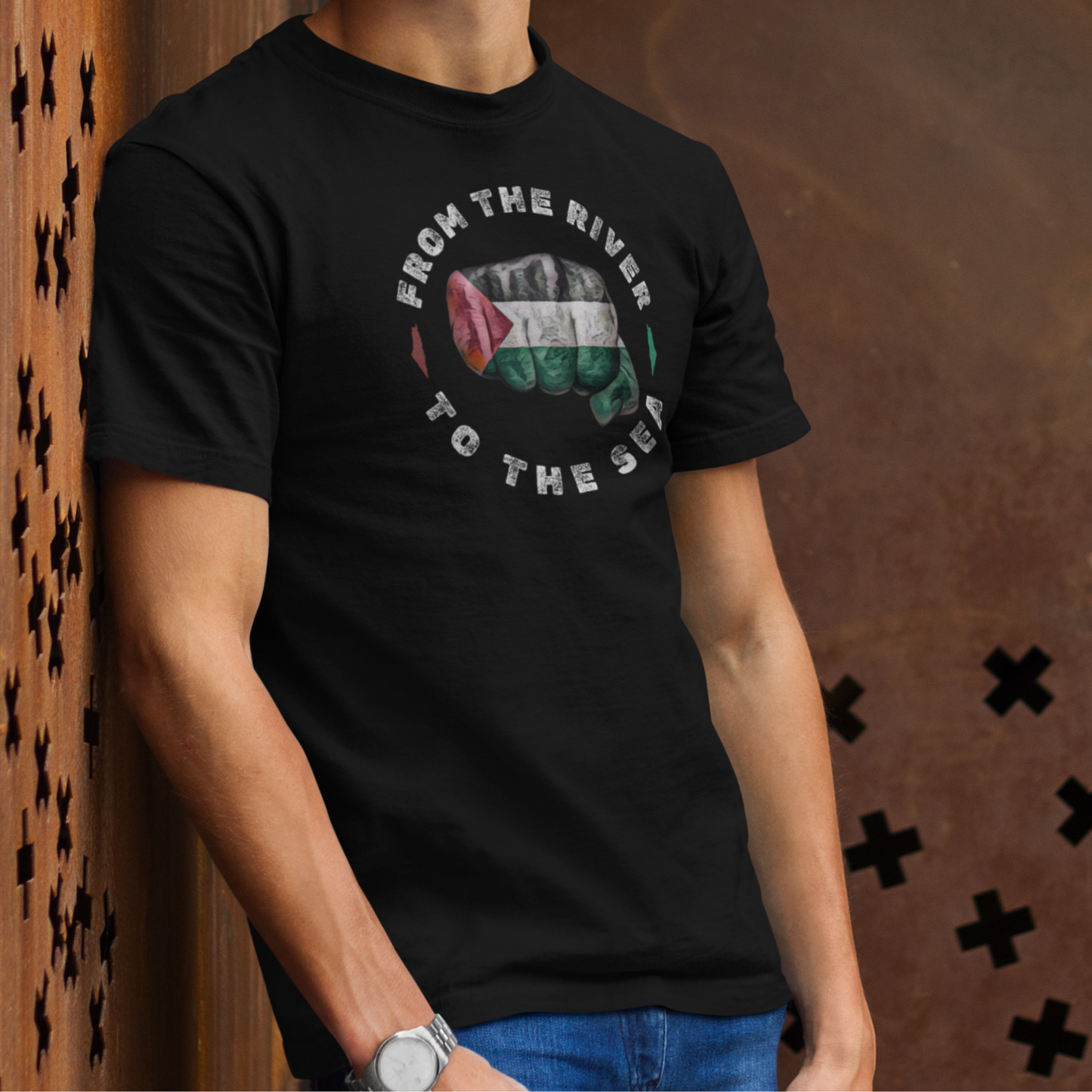 From the River to the Sea Palestine Fist Tshirt