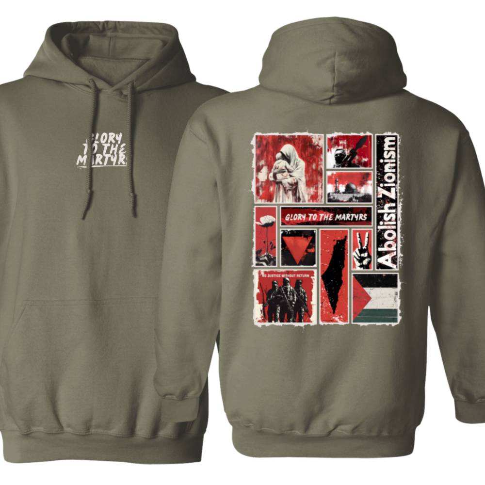 Glory to the Martyrs Red Collage Hoodie