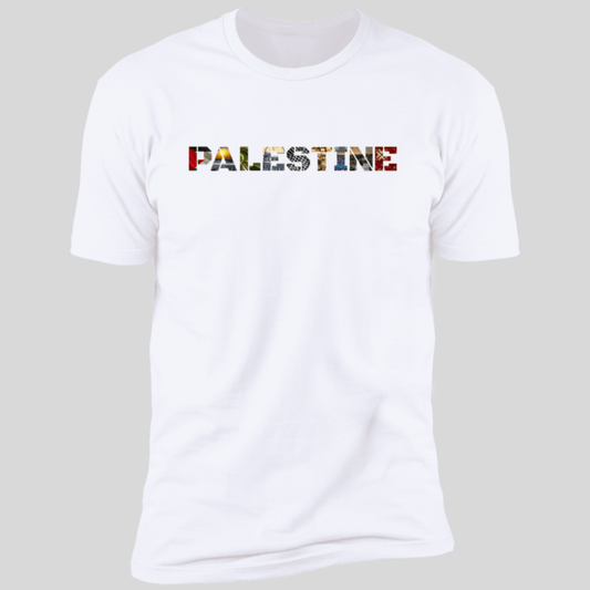 Palestine Images in Text Palestinian Support Tshirt