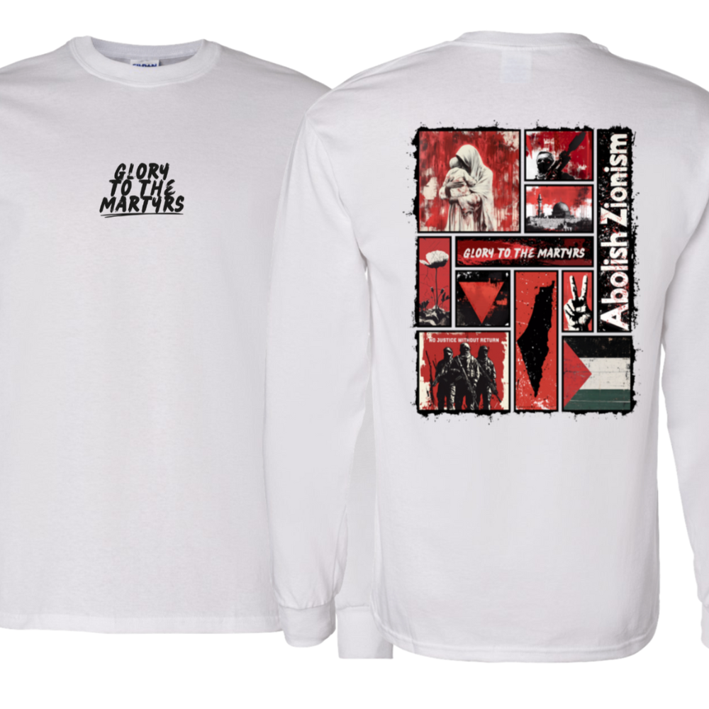 Glory to the Martyrs Red Collage Long Sleeve Tshirt