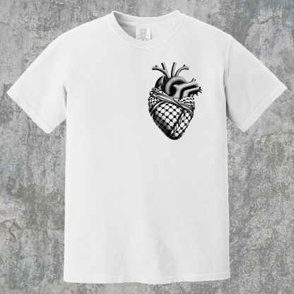 Anatomical Heart with Keffiyeh Palestine Tshirt