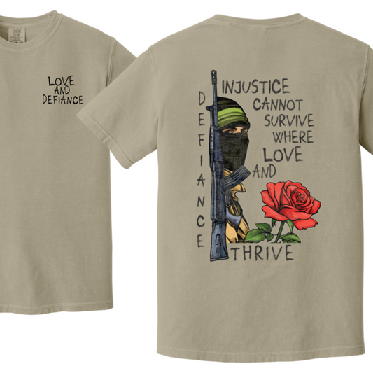 Love and Defiance Palestine Resistance Tshirt