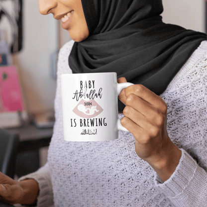 Personalized Baby is Brewing Mug for Expecting Muslim Moms