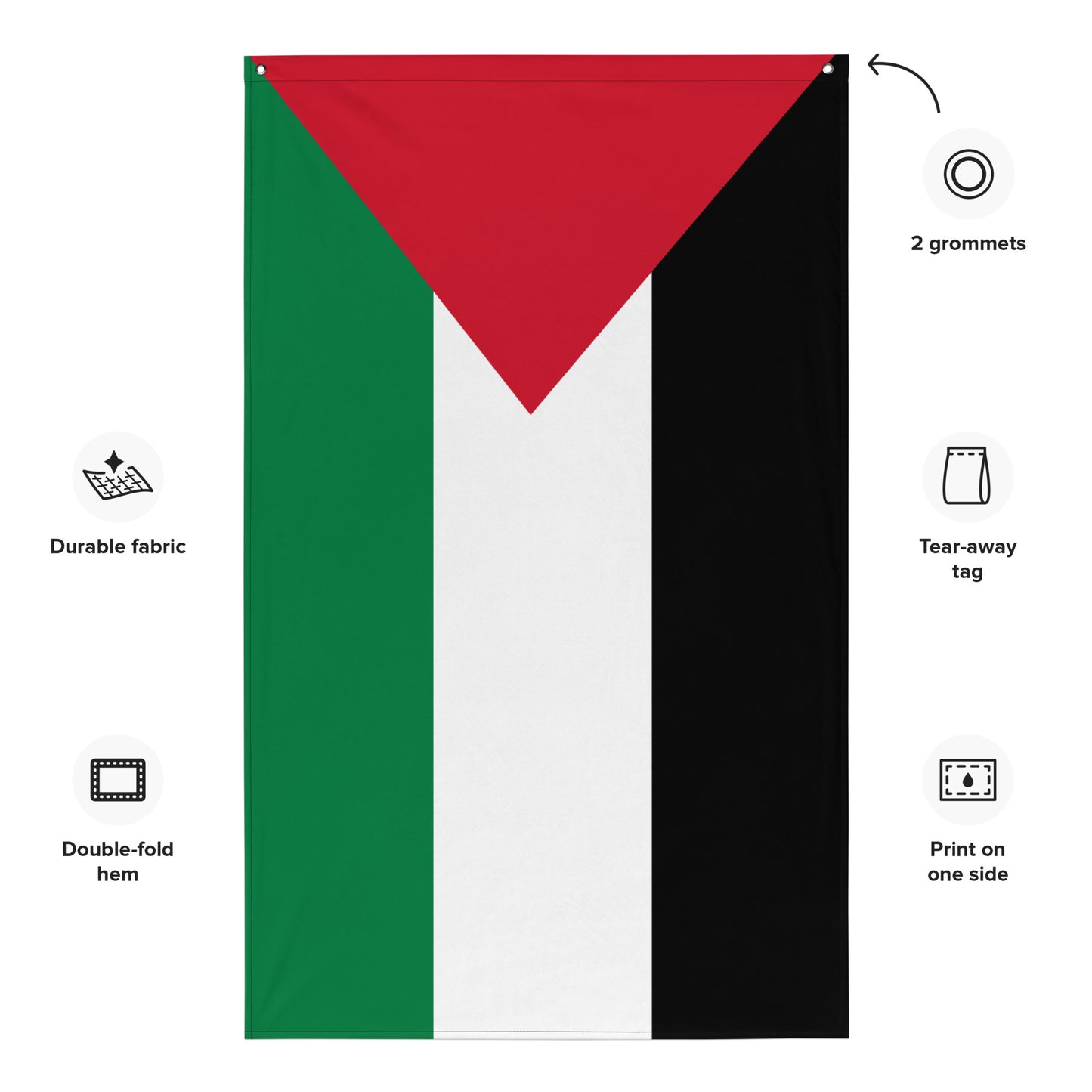 Large Palestinian Banner Flag