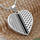 Palestinian Keffiyeh Military Heart Tag Necklace