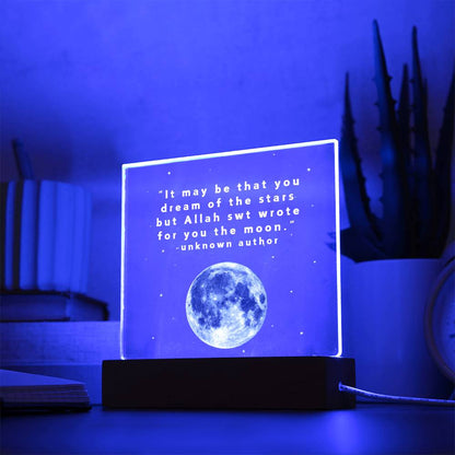 Allah swt Wrote For You the Moon Acrylic Plaque