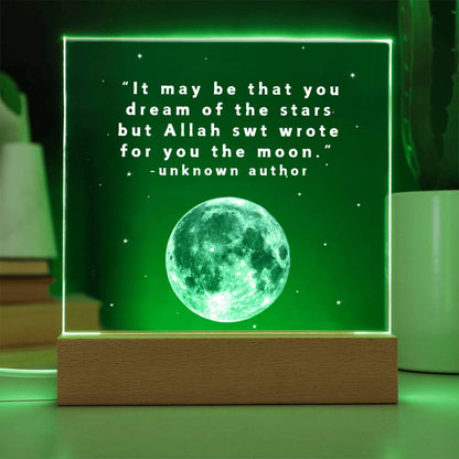 Allah swt Wrote For You the Moon Acrylic Plaque