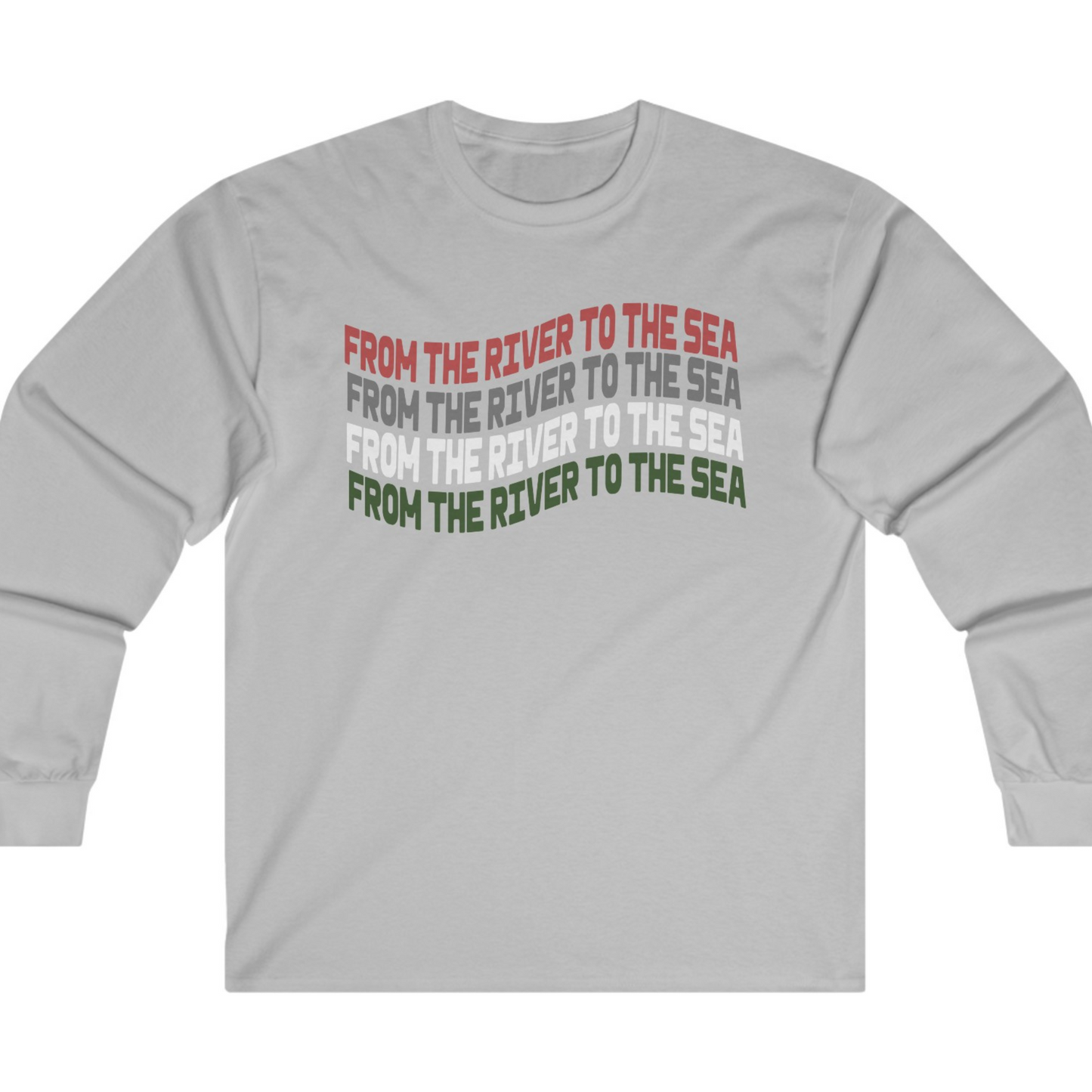 From the River to the Sea Retro Long Sleeve Tshirt